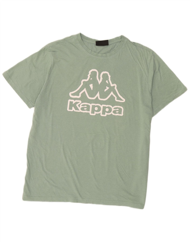 Męski T-shirt z grafiką Kappa XL, zielony
