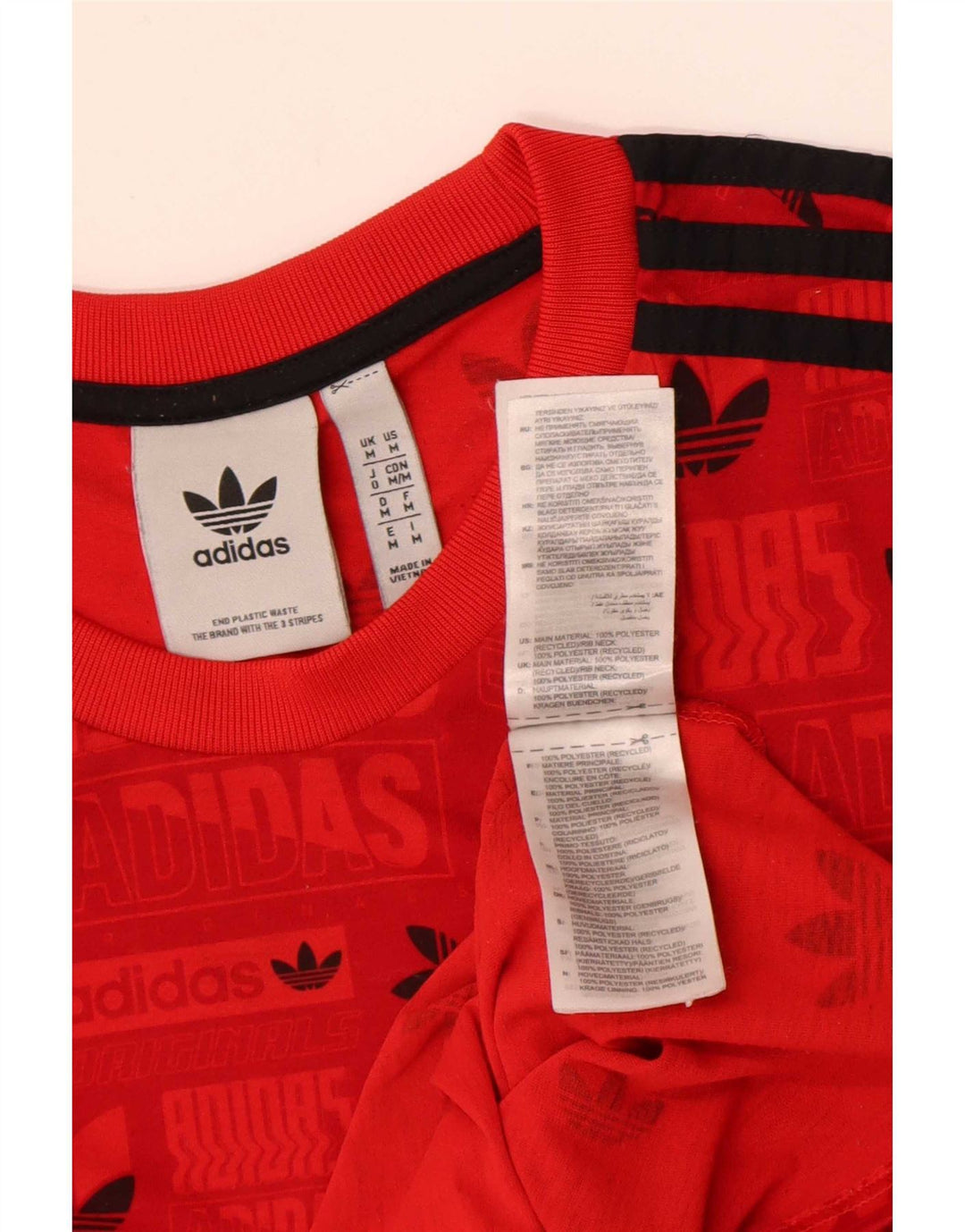 Męska koszulka Adidas Regular Graphic Top, średni czerwony poliester