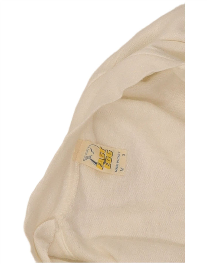 Kurtka męska dresowa w stylu vintage, średnia biała bawełna