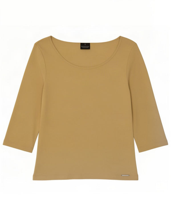 Top damski Trussardi Jeans z rękawem 3/4, UK 14, duży, żółty