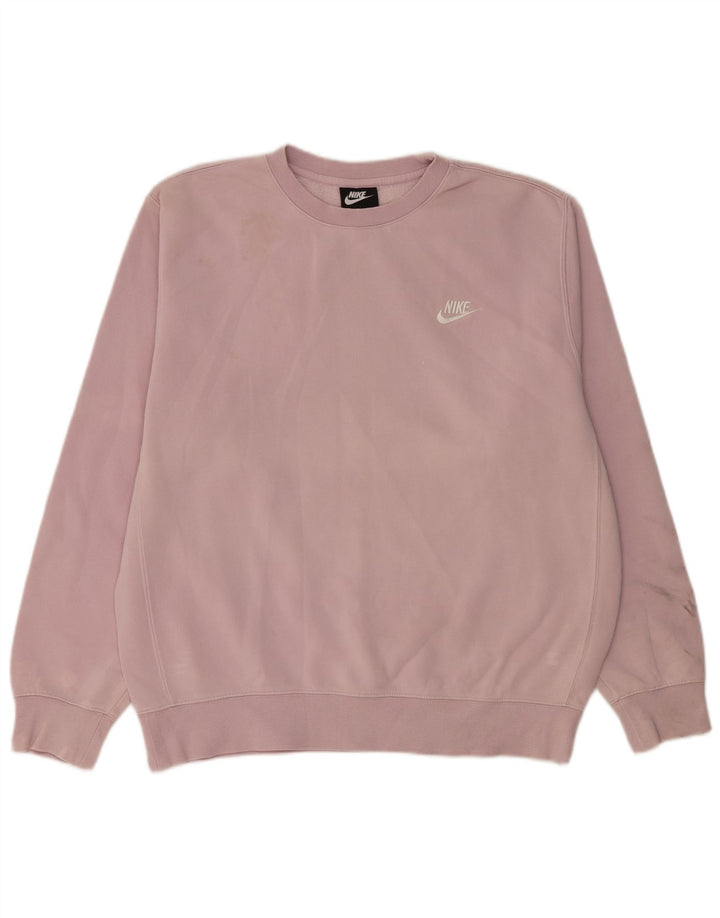 Damski sweter oversize NIKE UK 14, średni fiolet, bawełna