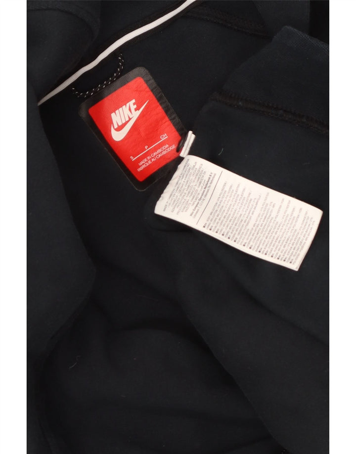 Damski sweter oversize z kapturem i zamkiem NIKE UK 10, mały, granatowy, bawełniany