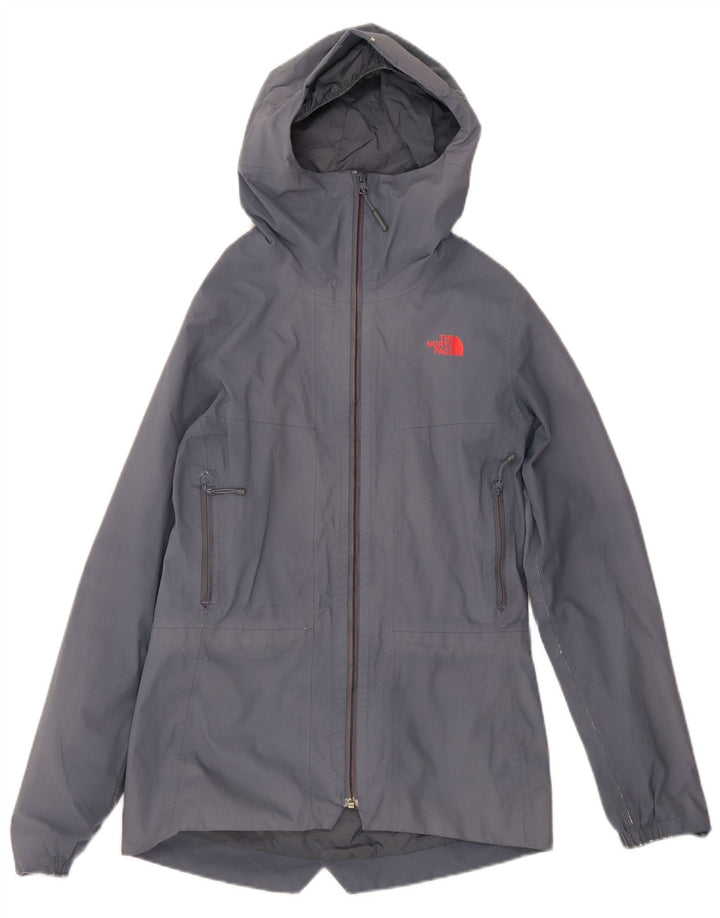 Damska kurtka przeciwdeszczowa z kapturem The North Face UK 6 XS, szary poliester