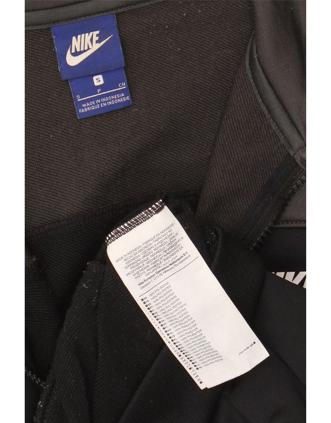 Męska bluza dresowa Nike, mała, czarna, poliestrowa z blokami kolorów