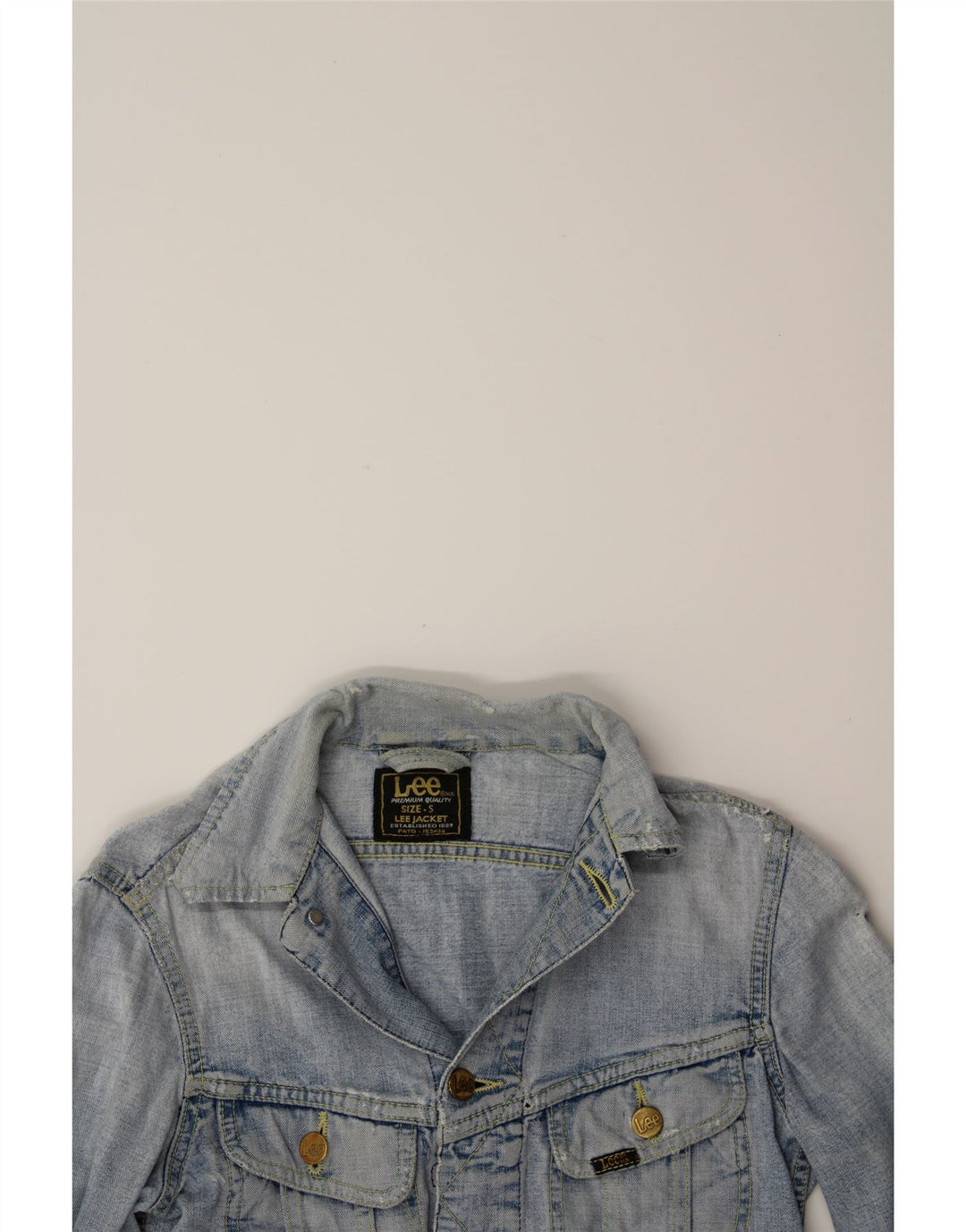LEE Womens Denim Jacket UK 10 Small Blue Vintage Lee and Second-Hand Lee from Messina Hembry 