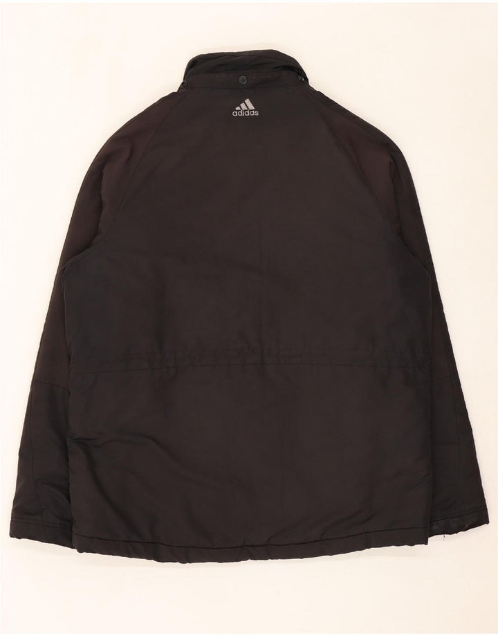 Męska kurtka wiatrówka ADIDAS UK 40, duża, czarna, poliester