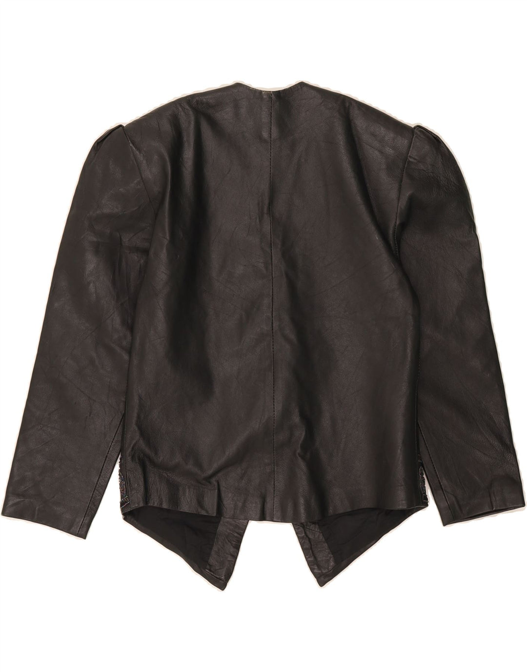 VINTAGE Womens Leather Jacket UK 10 Small Black Vintage Vintage and Second-Hand Vintage from Messina Hembry 