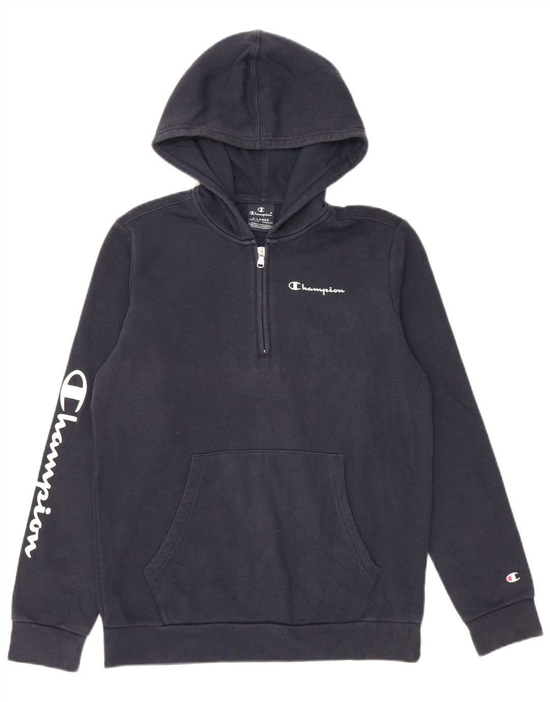 Chłopięcy sweter CHAMPION z grafiką i zamkiem błyskawicznym, 13-14 lat XL, granatowy
