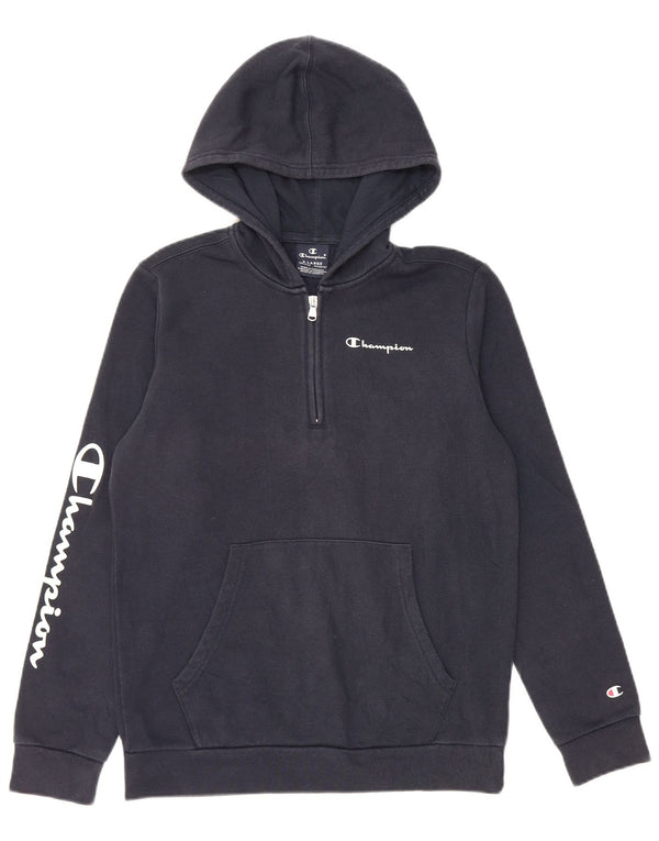 Chłopięcy sweter CHAMPION z grafiką i zamkiem błyskawicznym, 13-14 lat XL, granatowy