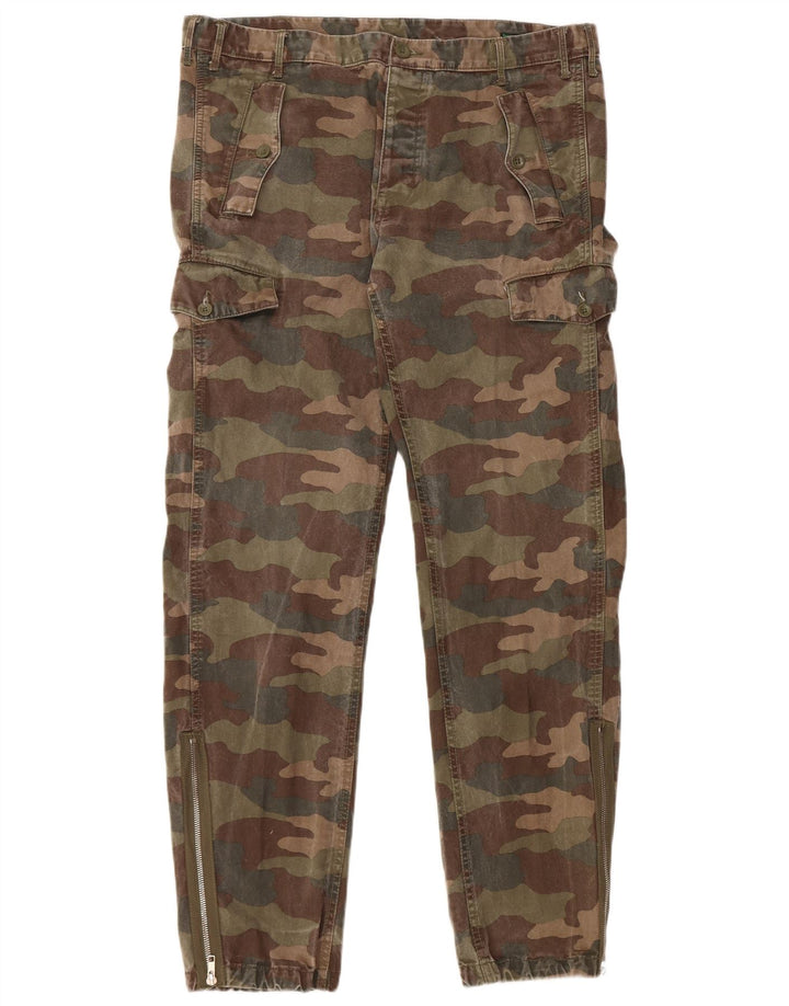 Spodnie męskie BENETTON Joggers IT 50 Large W36 L32 Khaki Camouflage