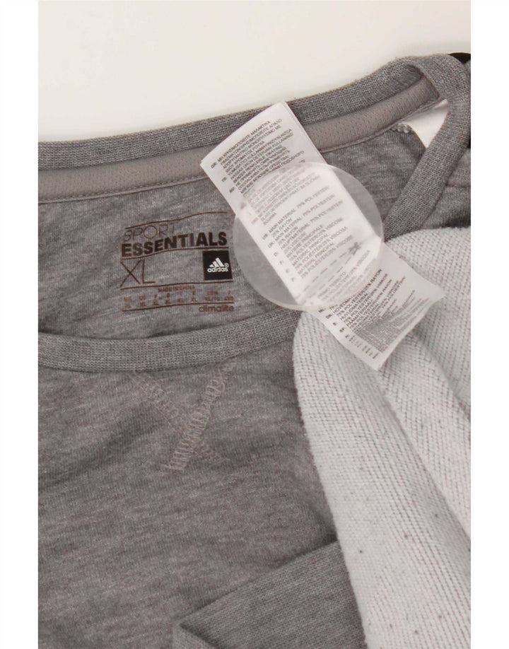 Bluza męska Adidas XL, szary, nakrapiany poliester