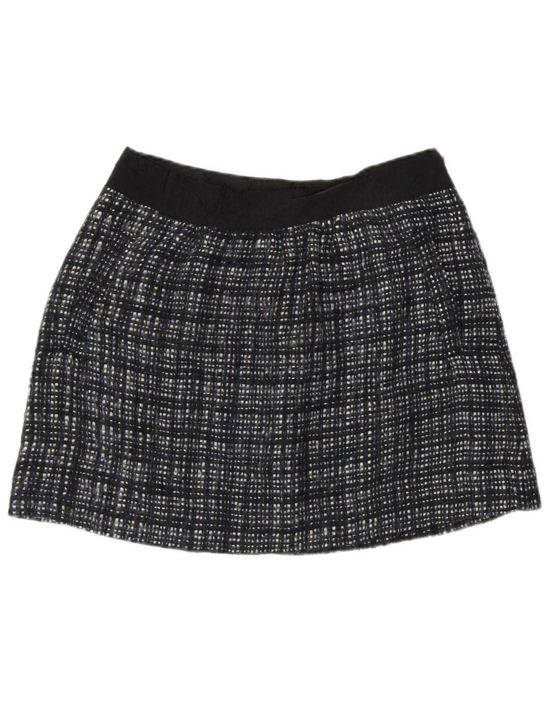 J. CREW Damska spódnica mini US 8 Medium W30 Wełniana czarna krata