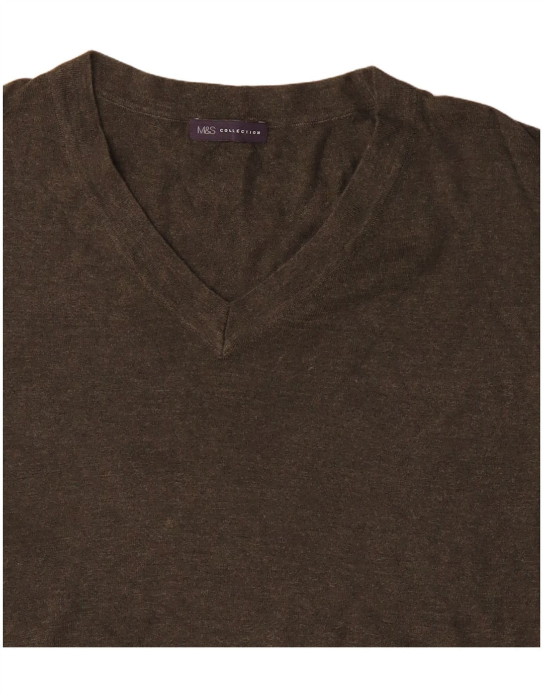 Marks & Spencer Damski sweter oversize z dekoltem w kształcie litery V, UK 10, Small Khaki