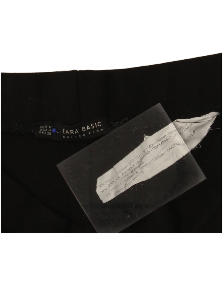 Damskie spodnie dresowe ZARA UK 12, średnie czarne paski, wiskoza