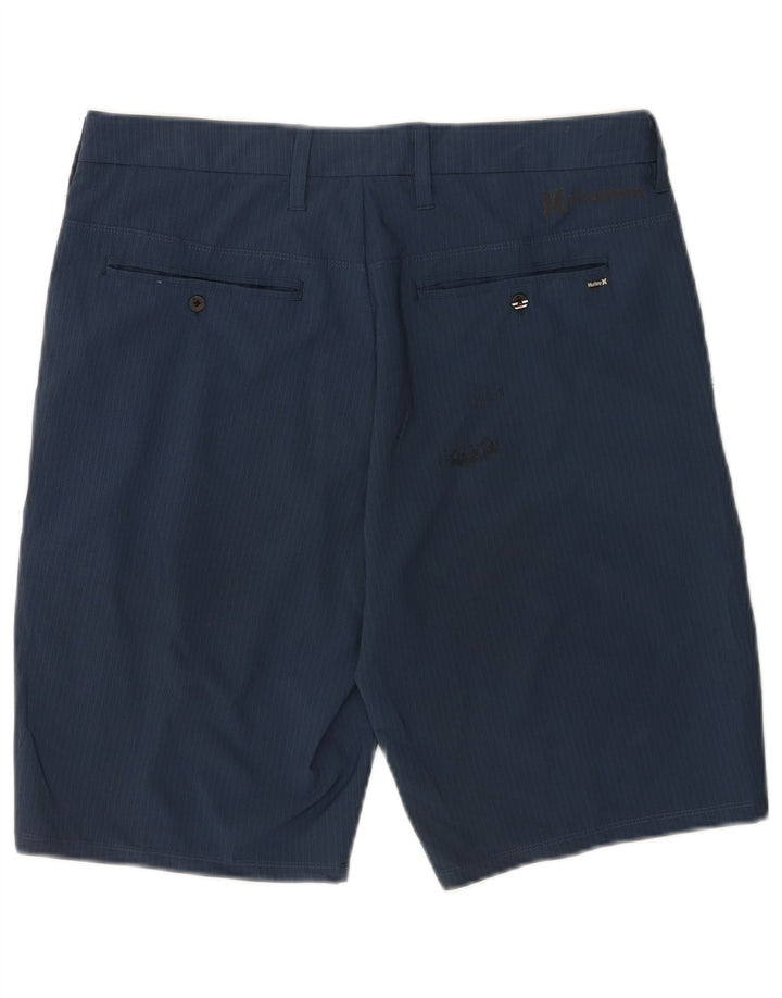 Męskie spodenki chino Hurley Medium W31 z poliestru w granatowe paski