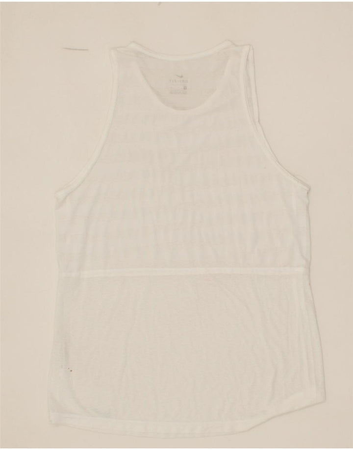 NIKE Womens Dri Fit Vest Top UK 10 Small White Vintage Nike and Second-Hand Nike from Messina Hembry 