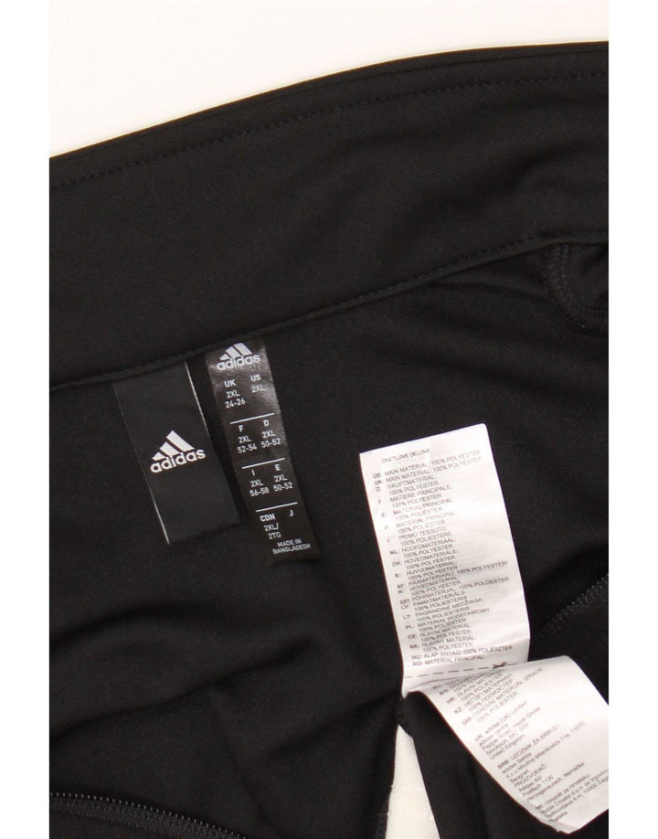 Damska kurtka dresowa Adidas UK 24/26 2XL Czarny poliester z blokami kolorów