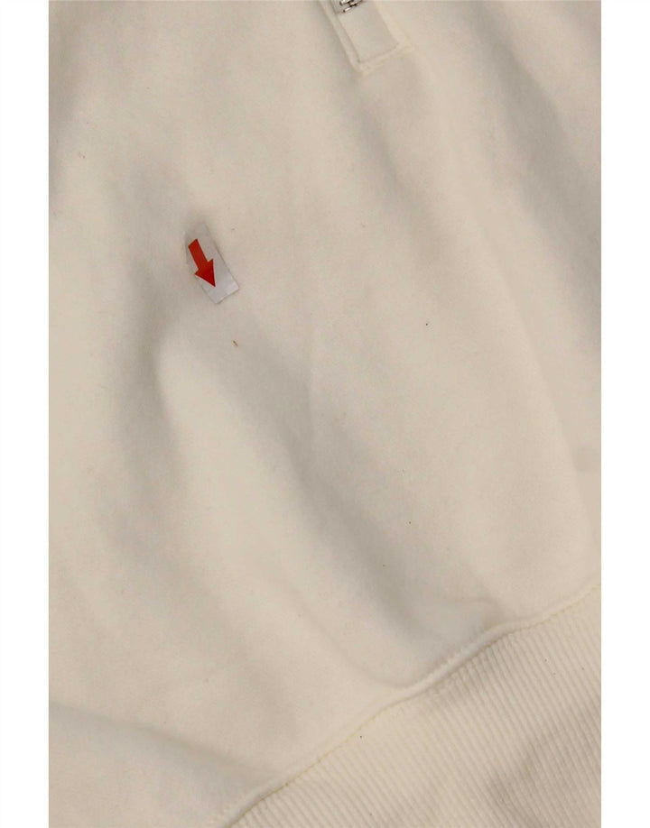 Damska bluza dresowa Nike Oversized Crop Zip Neck Sweter UK 10 Small White