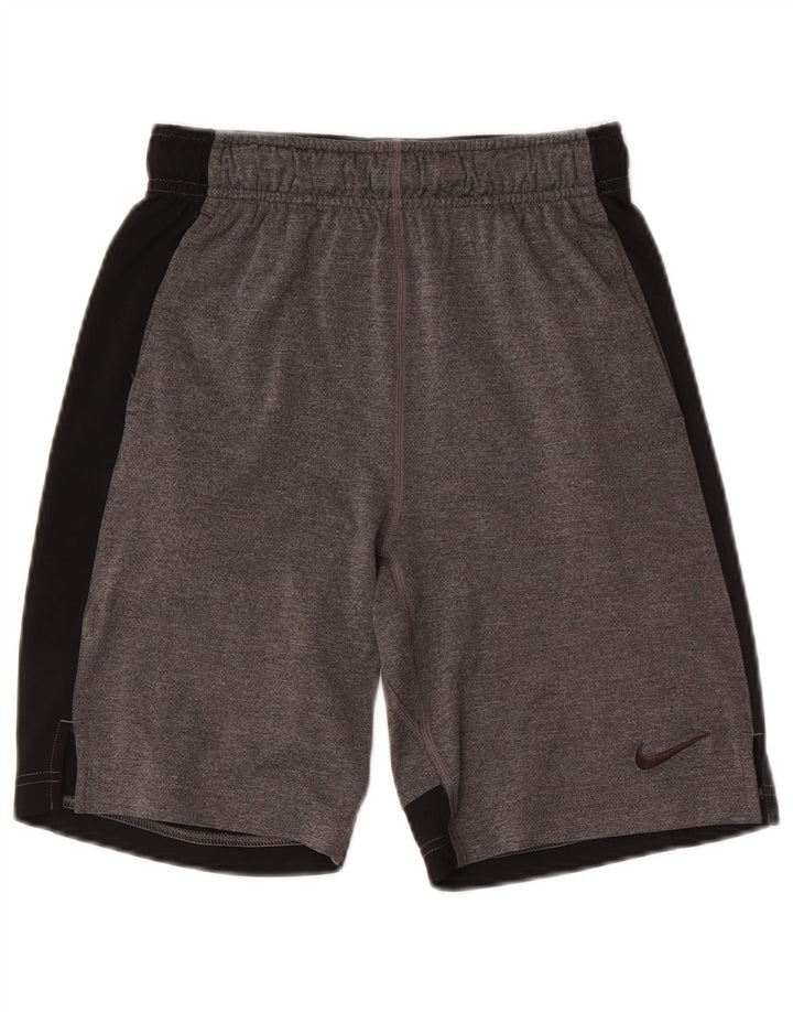 Chłopięce spodenki sportowe Nike Dri Fit 11-12 lat, średnioszare, z blokami kolorów