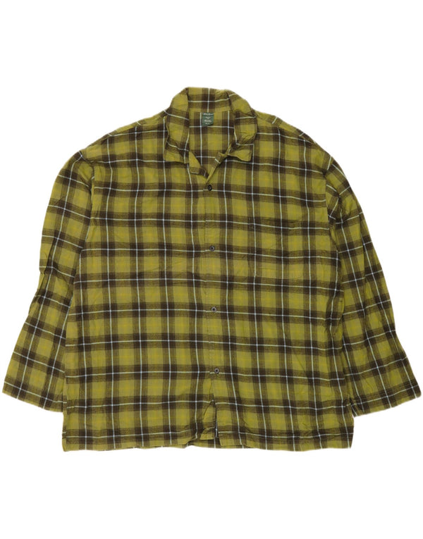 EDDIE BAUER Męska koszula flanelowa 2XL, bawełniana w zieloną kratkę