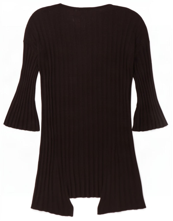 Topshop damski, oversize'owy, długi, otwarty sweter rozpinany UK 10, mały, czarny
