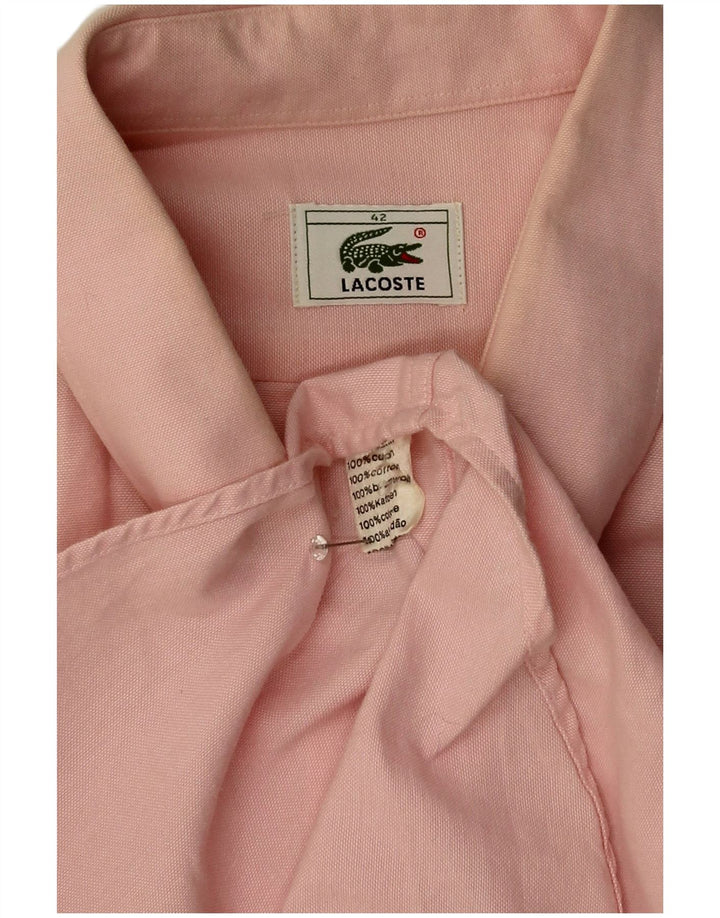Koszula męska z krótkim rękawem Lacoste, rozmiar 42, duża, różowa, bawełniana