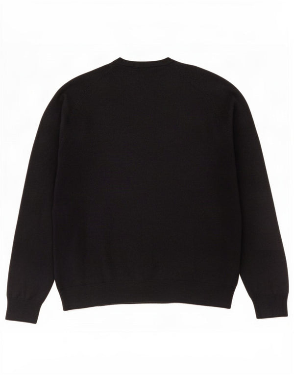 Marks & Spencer Mens Blue Harbour V-Neck Jumper Sweater Medium Navy Acrylic