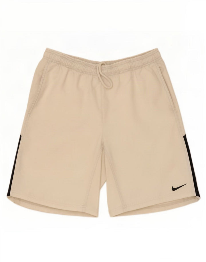 Męskie spodenki sportowe Nike Dri Fit, mały, biały, poliestrowy blok kolorów