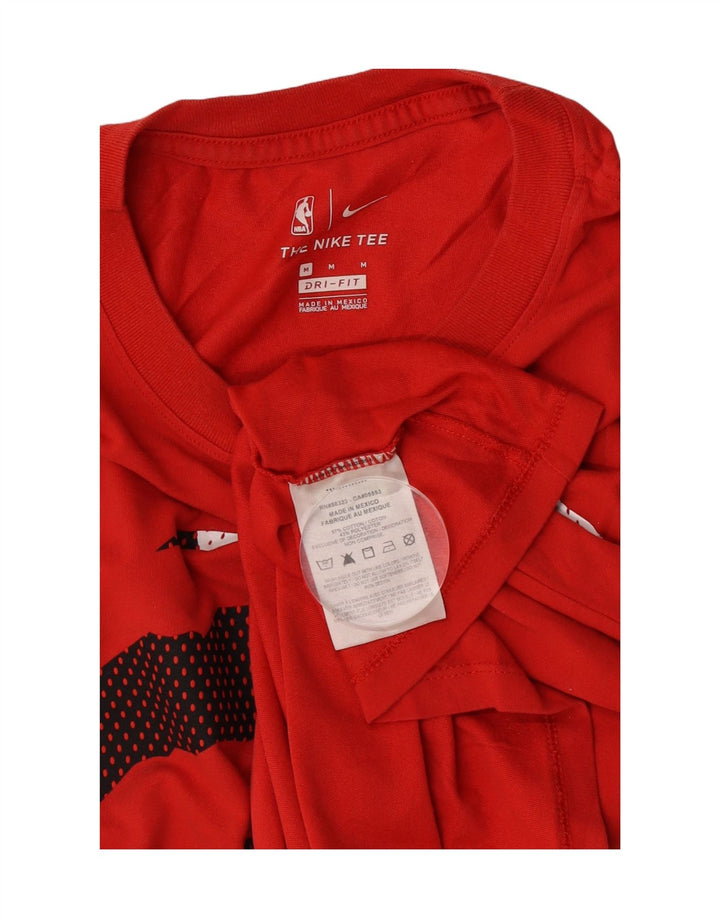 Męska koszulka z grafiką Nike Dri Fit, bawełniana, średnia czerwona
