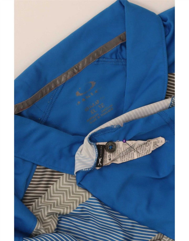 Męska koszulka polo Oakley XL z poliestru w niebieskie paski