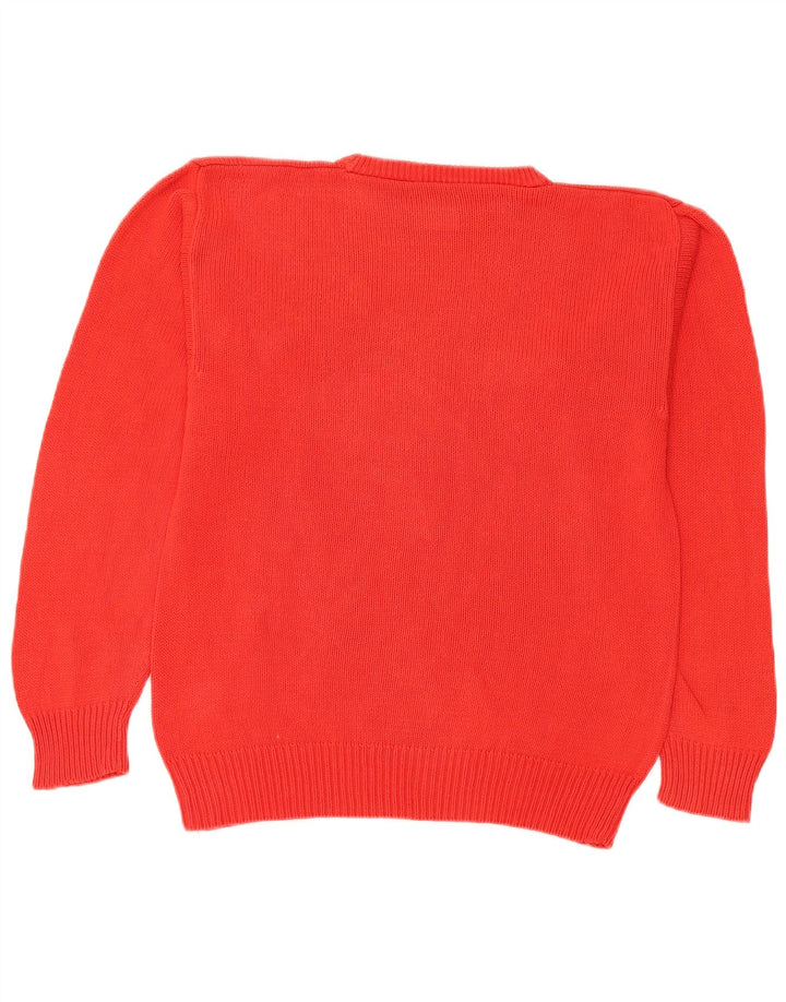 Męski sweter Puma z okrągłym dekoltem, mały, czerwony, bawełniany