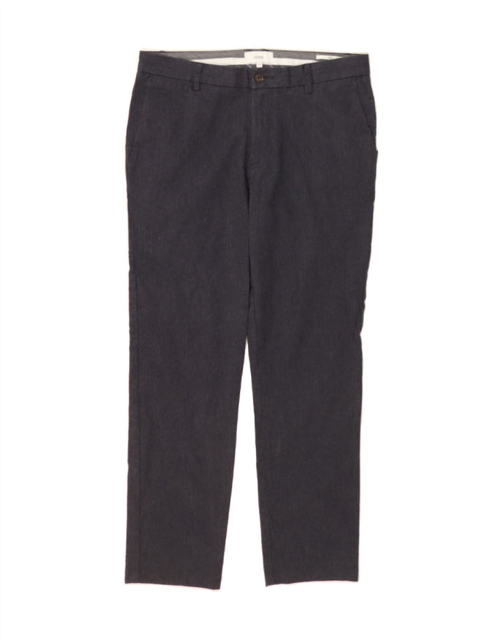 JULES Womens Slim Casual Trousers EU 38 Medium W30 L26 Grey Herringbone Vintage Jules and Second-Hand Jules from Messina Hembry 