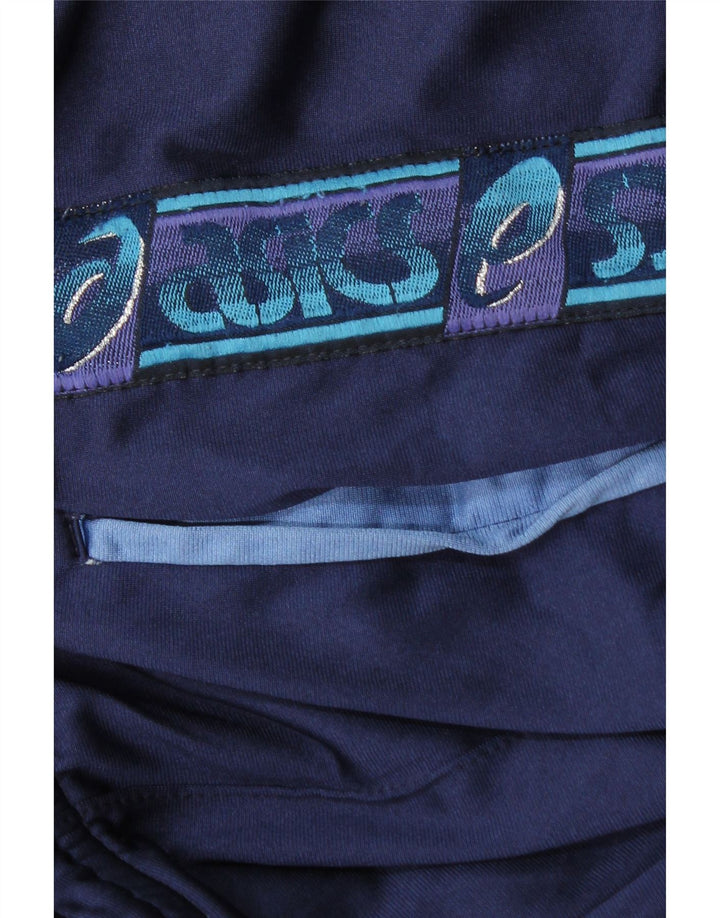 Męskie spodnie dresowe Asics z grafiką, średni granatowy poliamid