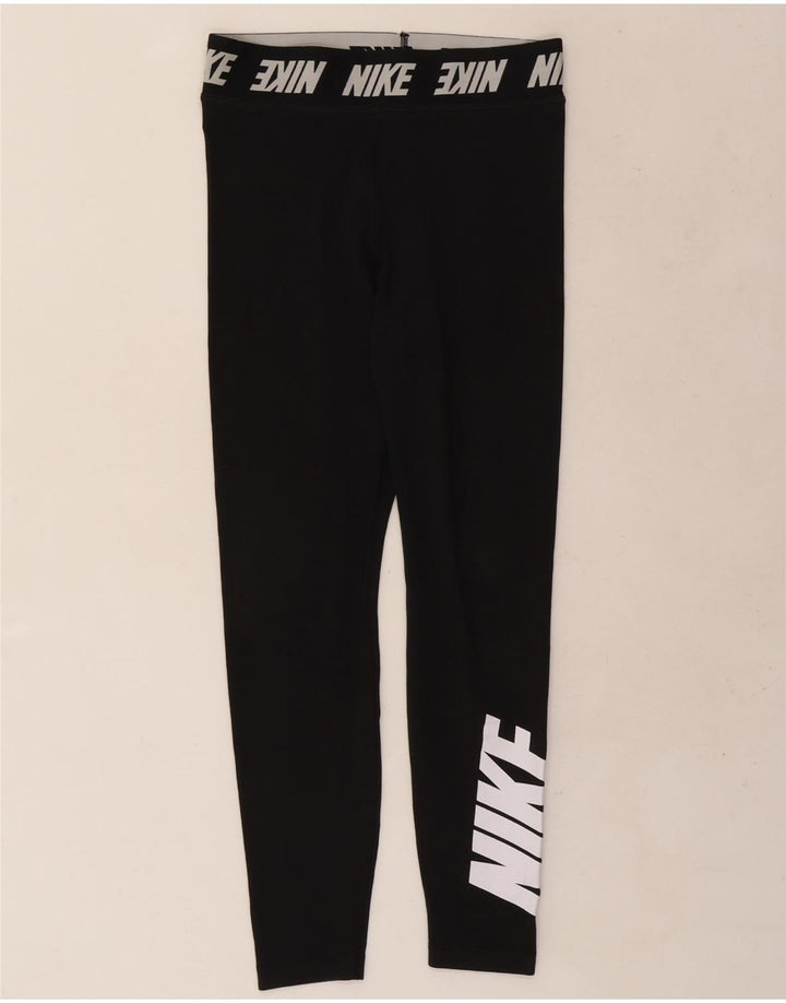 Damskie legginsy Nike Graphic UK 12, średnie czarne