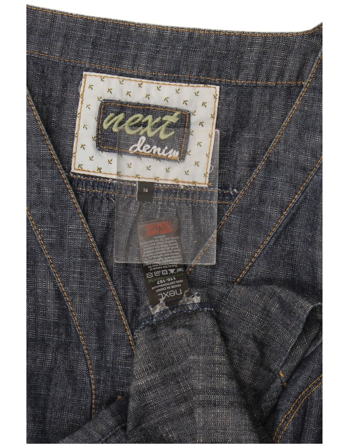 Next Damska sukienka o linii A UK 14 Średni granatowy, bawełniany