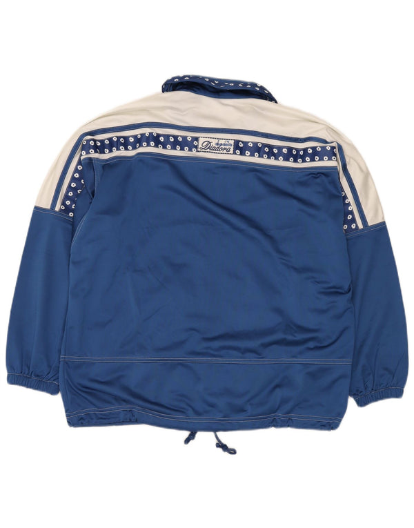 DIADORA Damska bluza dresowa oversize UK 12 Średni niebieski w kwiaty