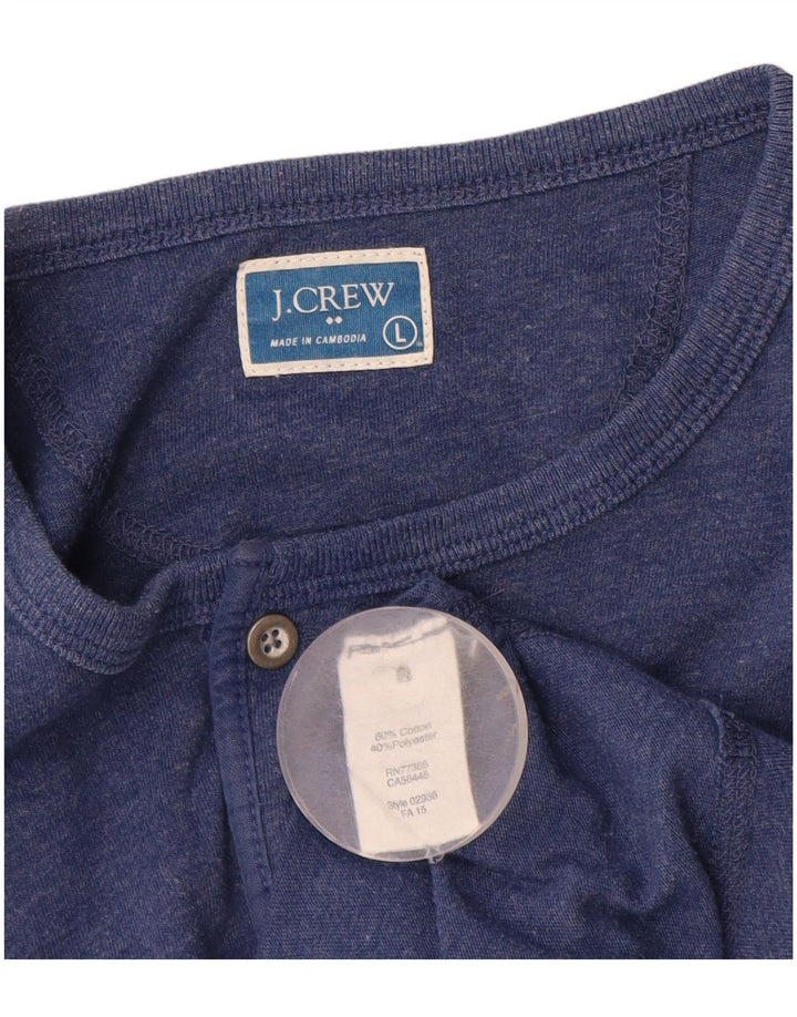 Męski top J. Crew z długim rękawem, duży, granatowy, bawełniany