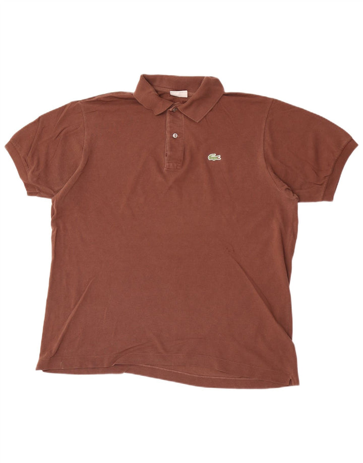 Męska koszulka polo Lacoste, rozmiar 5, duża, brązowa, bawełniana