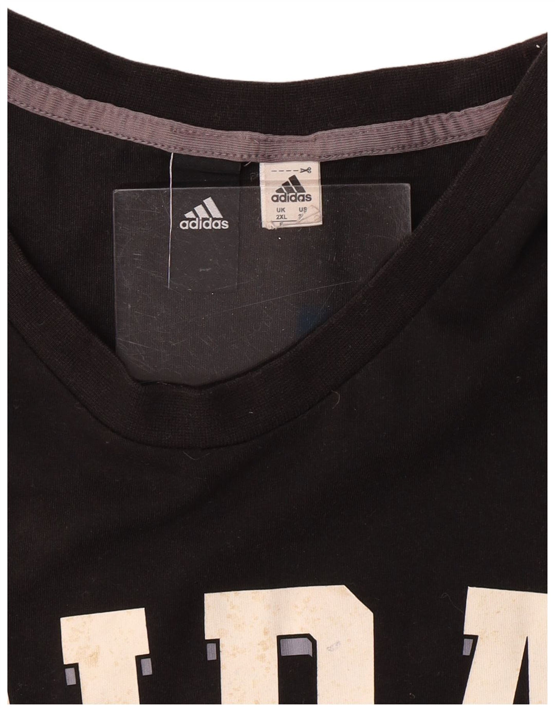 Męska koszulka z grafiką ADIDAS, 2XL, czarna, bawełniana