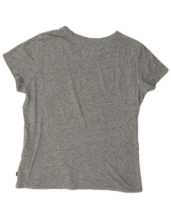 Damska koszulka z grafiką Levi's Top UK 14 Średnioszara bawełna z plamkami