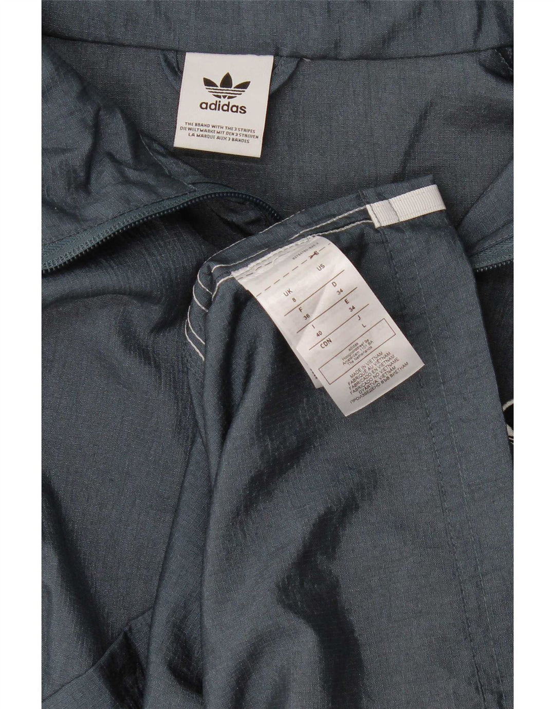 Damska kurtka oversize Adidas UK 8 Small Blue Poliamid