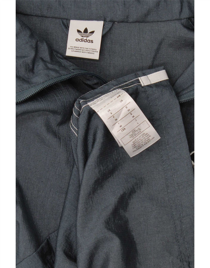 Damska kurtka oversize Adidas UK 8 Small Blue Poliamid