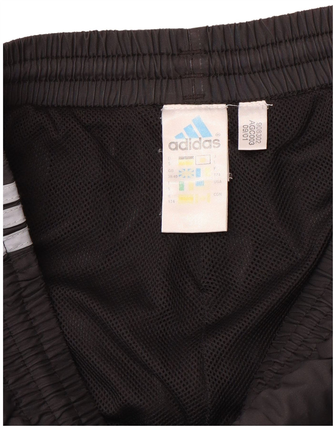 Męskie spodnie dresowe ADIDAS Joggers UK 38/40 Średni czarny poliester