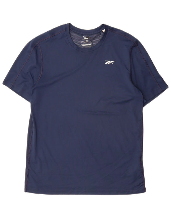 Męska koszulka Reebok Speedwick Top, średni granatowy poliester