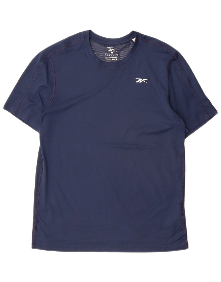 Męska koszulka Reebok Speedwick Top, średni granatowy poliester