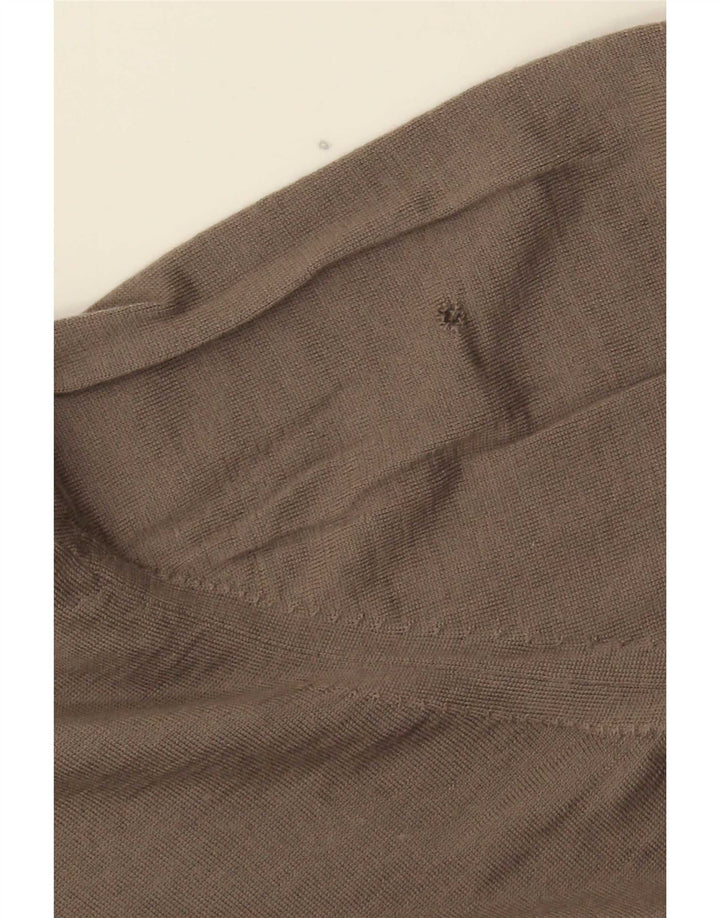 Męski sweter zapinany na zamek Massimo Dutti 2XL Brązowa wełna
