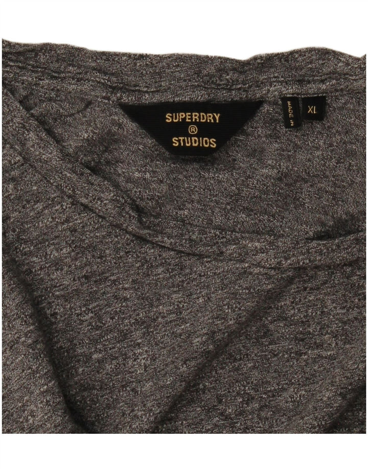 Męski T-shirt Superdry XL, szary, nakrapiany