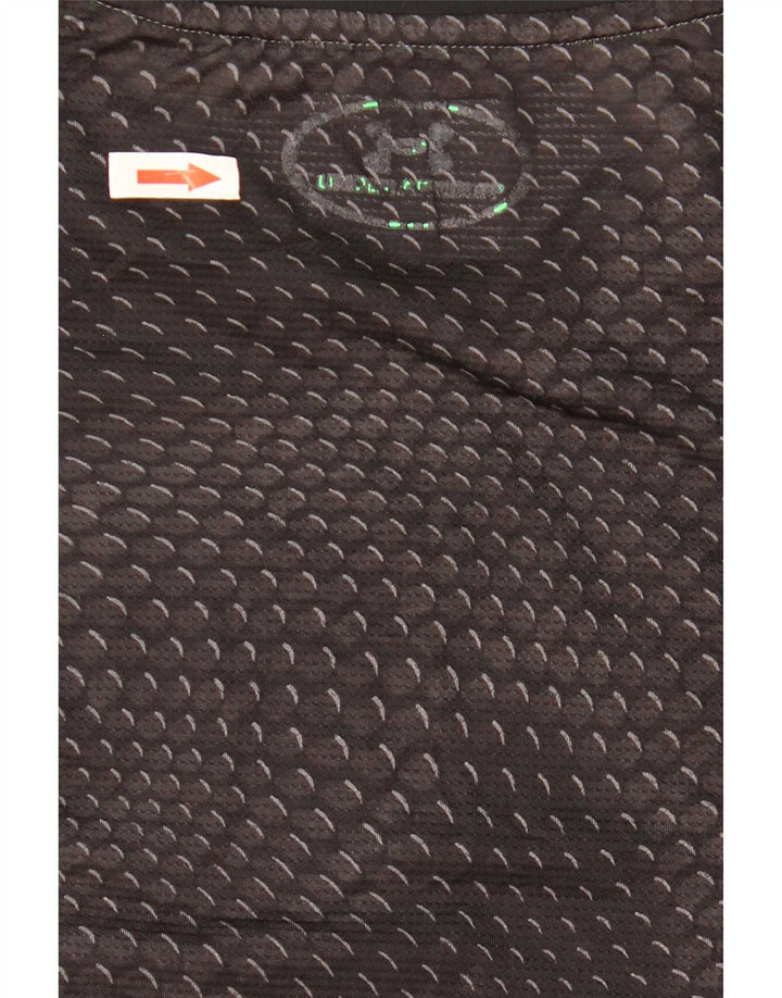 Under Armour Męski T-shirt Top Mały Czarny Geometryczny Poliester