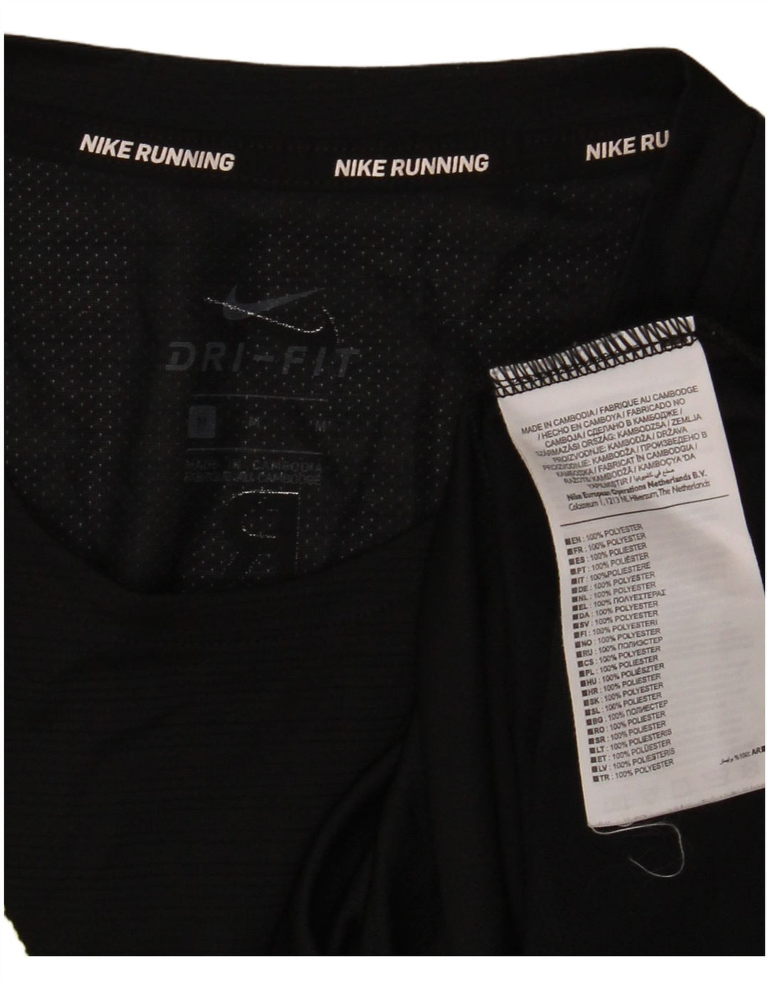 Damski T-shirt NIKE Dri Fit z grafiką, średni czarny poliester