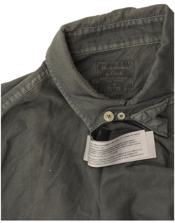 Koszula męska ABERCROMBIE & FITCH Średnioszara, bawełniana